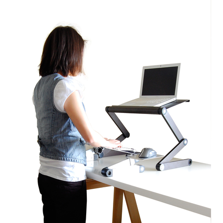 UNCAGED ERGONOMICS Workez Standing Desk Ergonomic Sit Stand Up Converter Riser For Laptop WESDB